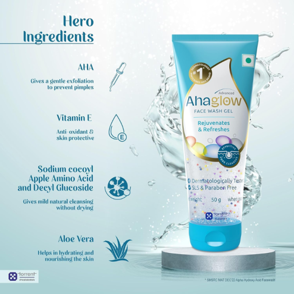 AHA Glow Face Wash - Torrent Pharmaceuticals Ltd