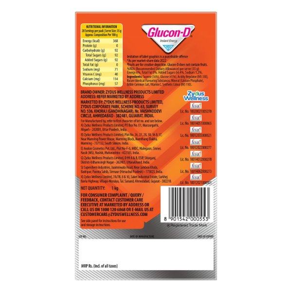 Glucon-D - Zydus Wellness