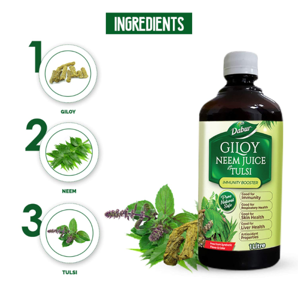 Giloy Neem Juice With Tulsi - Dabur