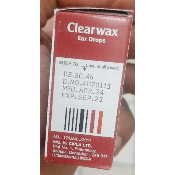 Clearwax Ear Drops - Cipla