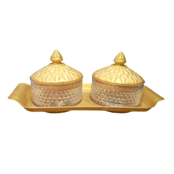 Dry Fruit Jar With Tray-Image