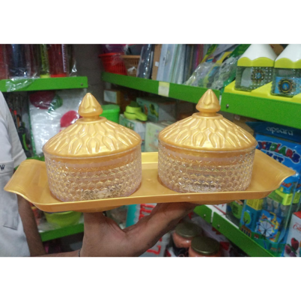 Dry Fruit Jar With Tray - Generic
