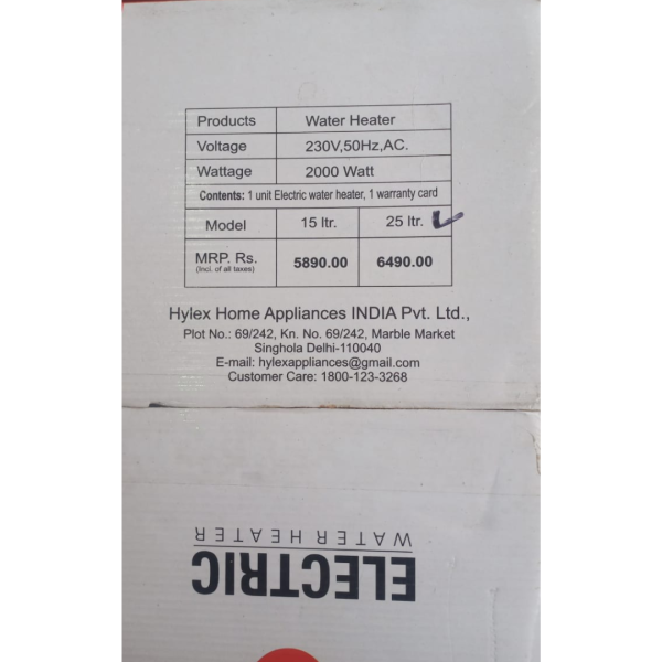 Electric Water Heater - Hylex