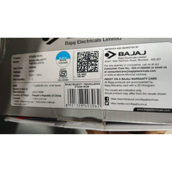 Steam Iron - Bajaj