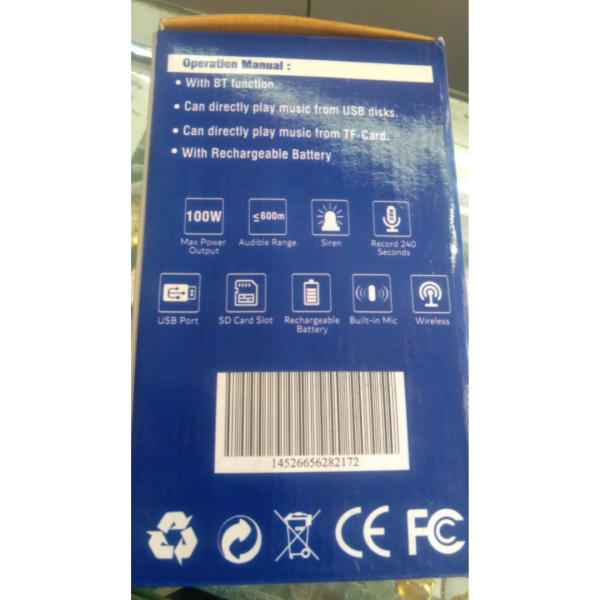 Handheld Megaphone - Blue Beatz
