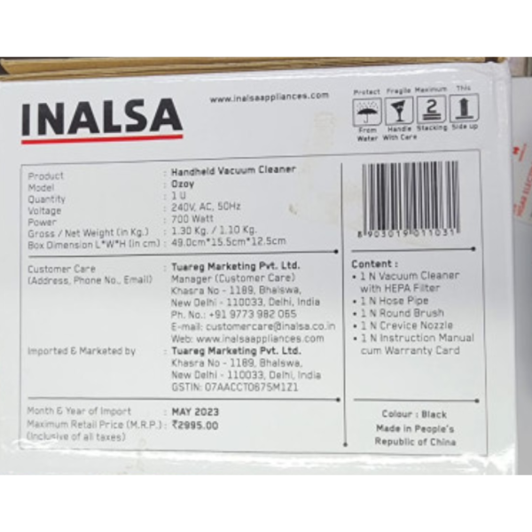 Vacuum Cleaner - Inalsa