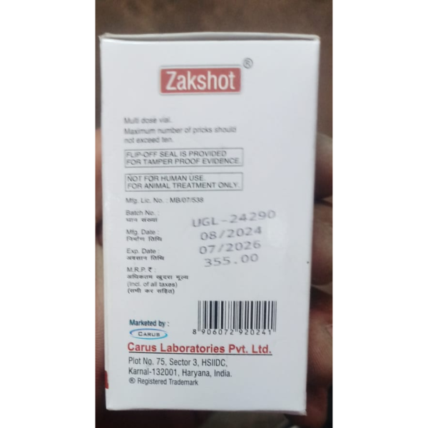 Zakshot Injection - Carus Laboratories Pvt. Ltd