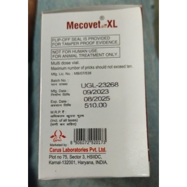 Mecovet-XL - Carus Laboratories Pvt. Ltd