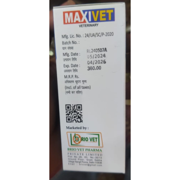 Maxivet Injection - Brio Vet Pharma PVT. LTD.