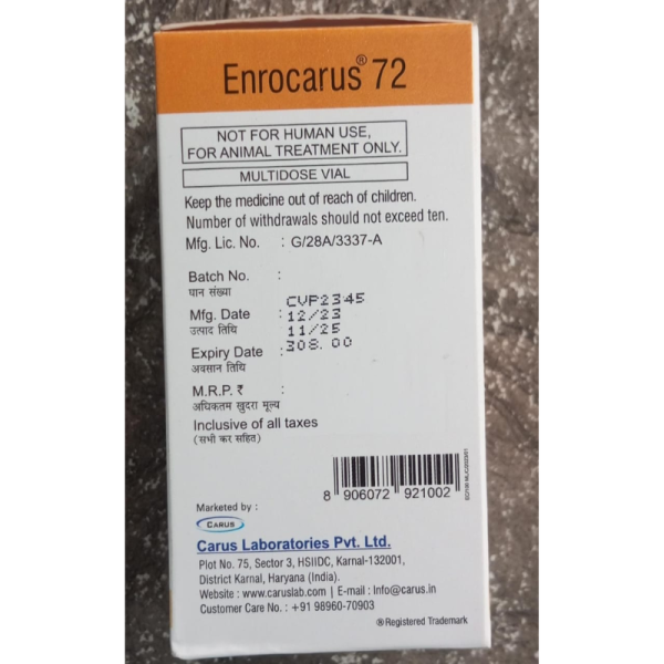 Enrocarus 72 - Carus Laboratories Pvt. Ltd