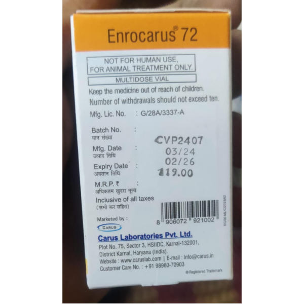 Enrocarus 72 - Carus Laboratories Pvt. Ltd