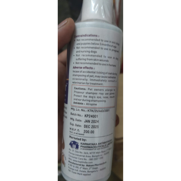 Kapoxur Pet Shampoo - Karnataka Antibiotics & Pharmaceuticals Limited