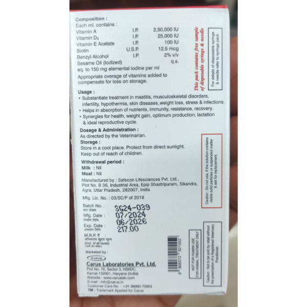 Bovibest-H Injection - Carus Laboratories Pvt. Ltd