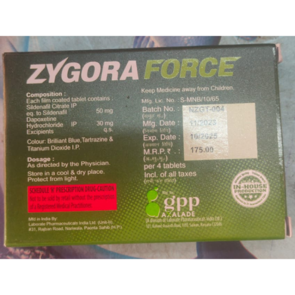 Zygora Force Tablets - Gpp Axalade