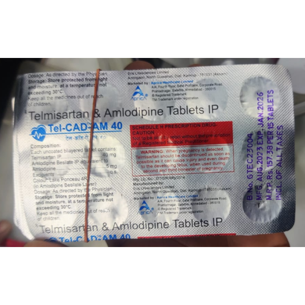 Tel-Cad AM 40 Tablets - Aprica Healthcare Ltd