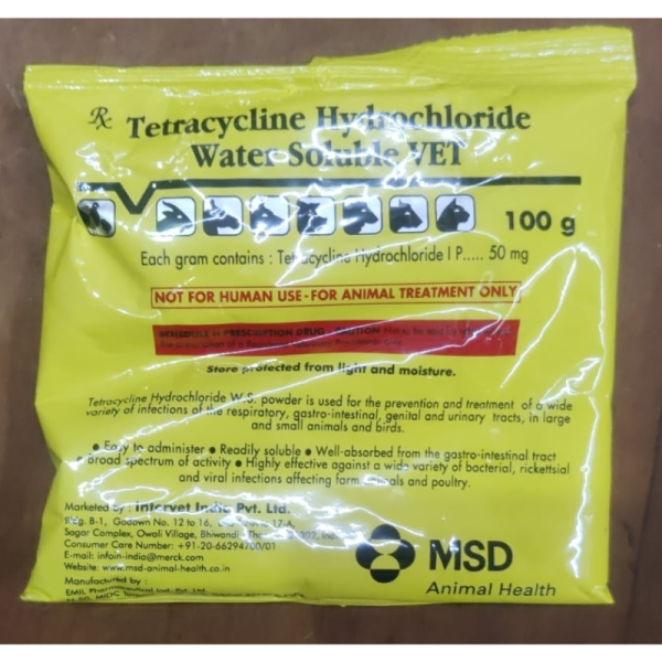Tetracycline Hydrochloride Water Soluble Powder Vet - MSD Animal Health