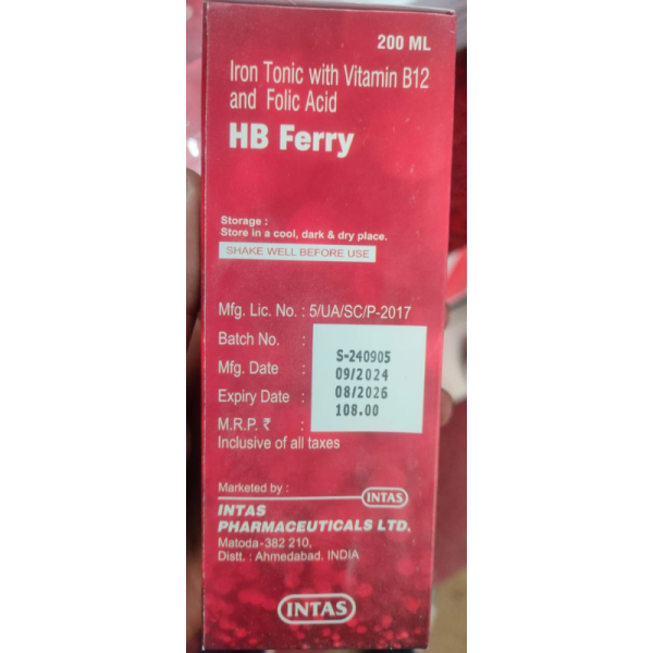 Hb Ferry Tonic - Intas Pharmaceuticals Ltd