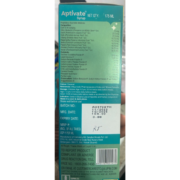 Aptivate Appetite Stimulant Syrup - Lupin