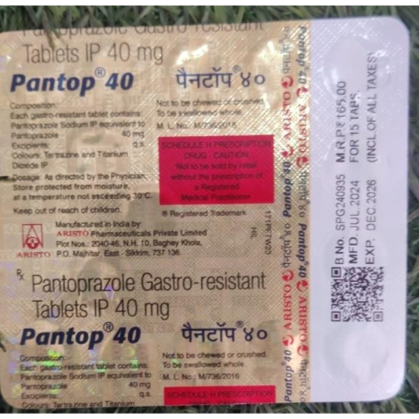 Pantop 40 Tablets - Aristo Pharmaceuticals Pvt Ltd