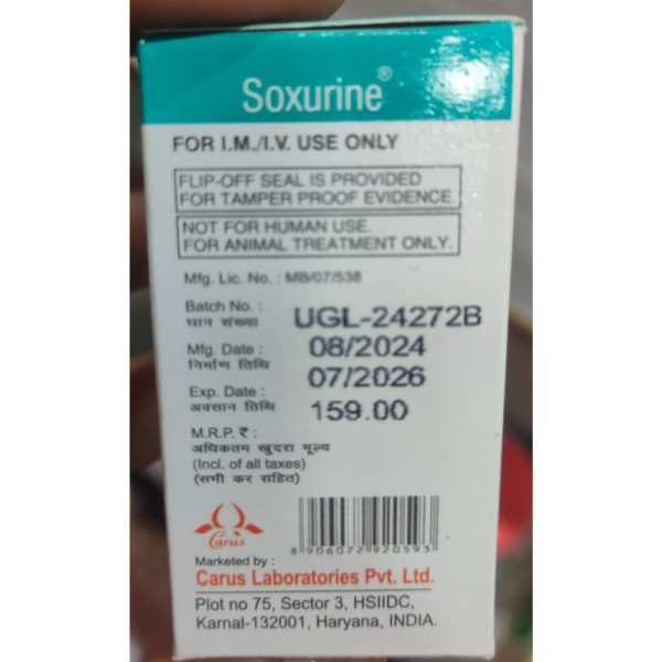 Soxurine Injection - Carus Laboratories Pvt. Ltd