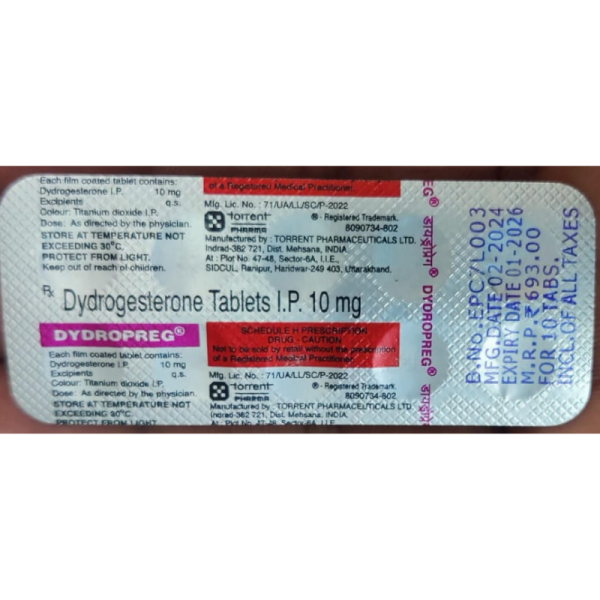 Dydropreg 10 mg Tablet - Torrento