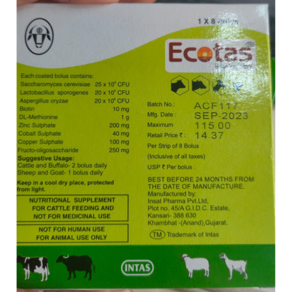 Ecotas Vet Bolus - Intas Pharmaceuticals Ltd