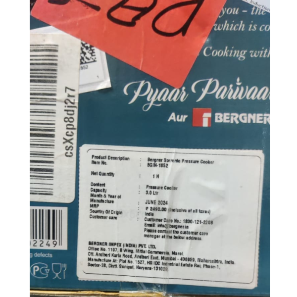 Pressure Cooker - Bergner
