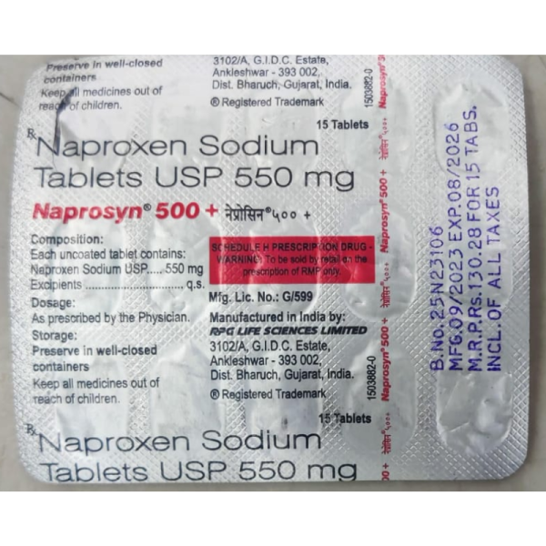 Naprosyn 500 Tablets - RPG Life Sciences Ltd
