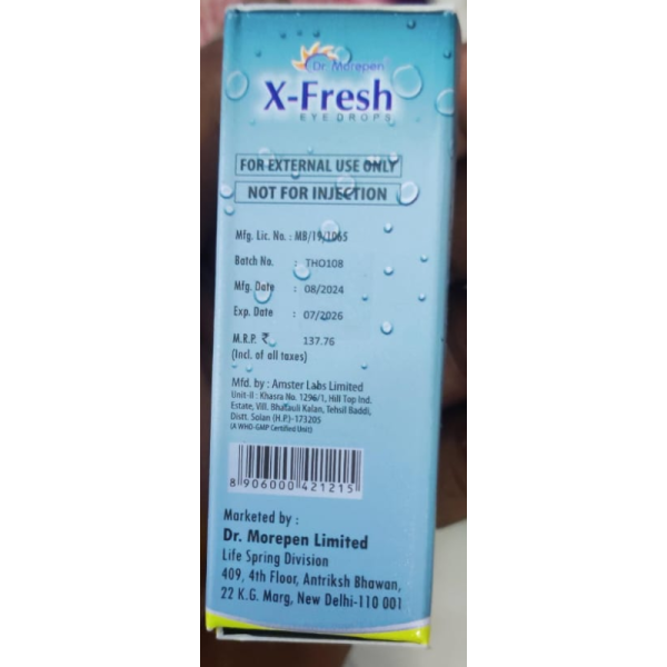 X-Fresh Eye Drops - Dr. Morepen