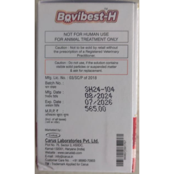 Bovibest-H Injection - Carus Laboratories Pvt. Ltd
