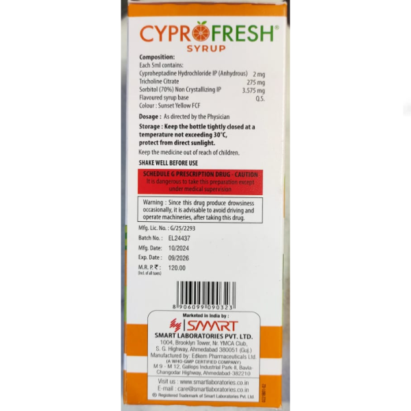 Cyprofresh Syrup - Smart Laboratories
