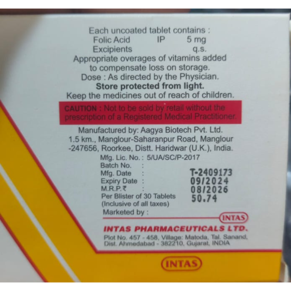Folitas Tablets - Intas Pharmaceuticals Ltd