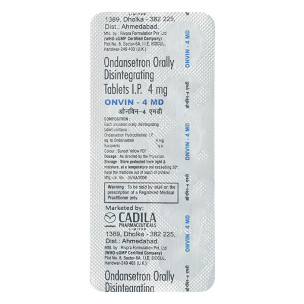 Onvin 4 Md  Tablets - Cadila Pharmaceuticals Ltd