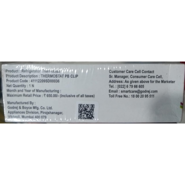 Refrigerator Thermostat - Godrej
