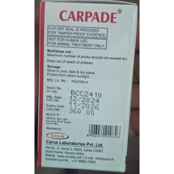 Carpade Injection - Carus Laboratories Pvt. Ltd