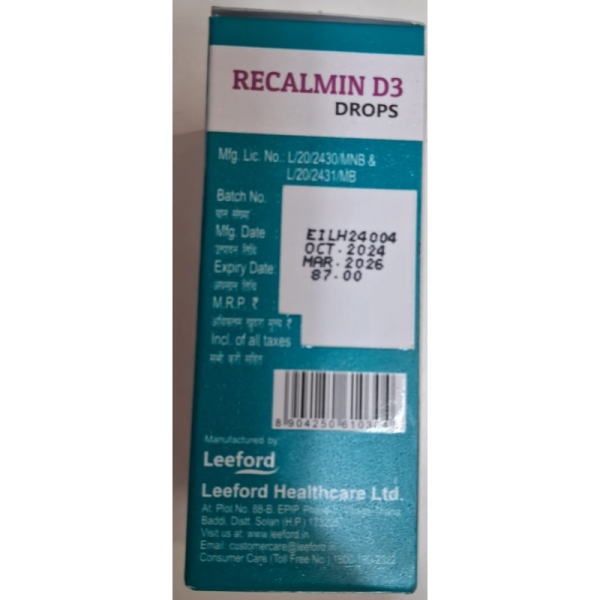 Recalmin D3 Drops - Leeford