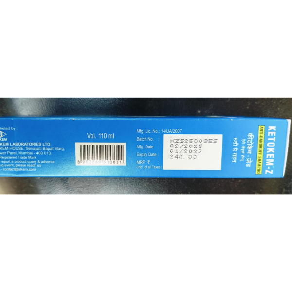 Ketokem-Z Anti Dandruff Shampoo - Alkem Laboratories Ltd
