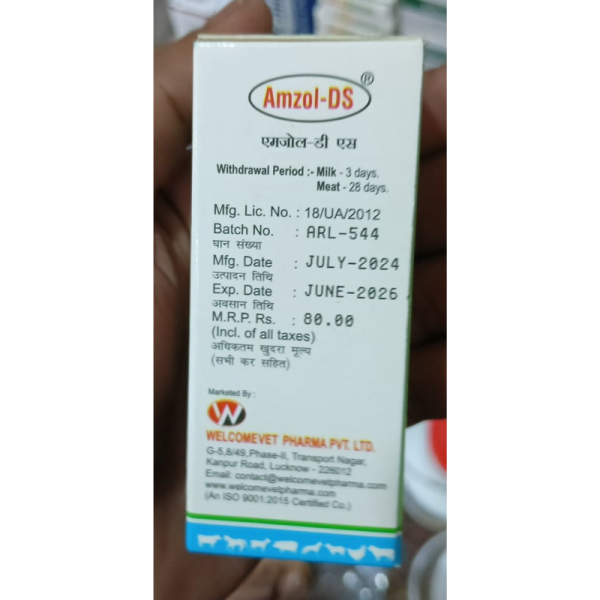 Amzol-DS Syrup - Welcome Vet Pharma pvt ltd