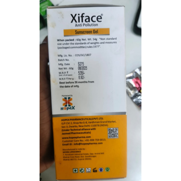 XiFace Sunscreen Gel - HopeX Pharmaceuticals