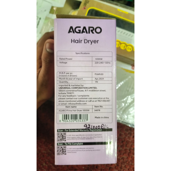 Hair Dryer - Agaro