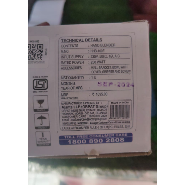 Hand Blender - Orpat