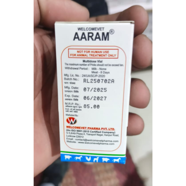 Aaram Injection - Welcome Vet Pharma pvt ltd