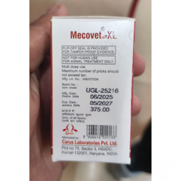 Mecovet XL Injection - Carus Laboratories Pvt. Ltd