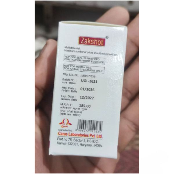 Zakshot Injection - Carus Laboratories Pvt. Ltd
