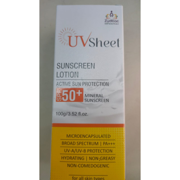 UV Sheet Sunscreen Lotion - Zydillac Dermaceuticals