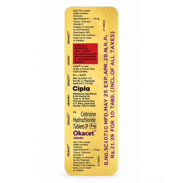 Okacet Tablets Image