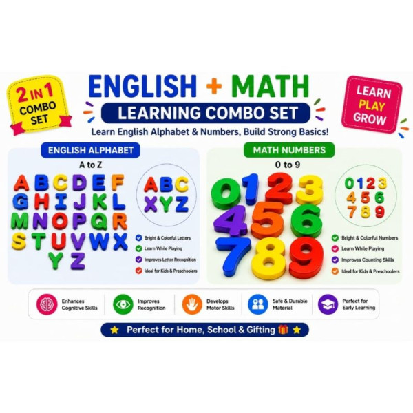 English Alphabet & Number Set Image