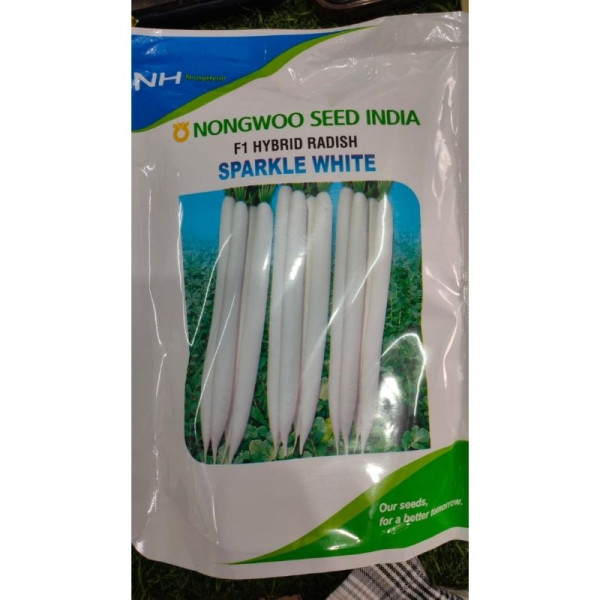 Nongwoo Sparkle White F1 Hybrid Radish Seeds 250g Premium Hybrid Seeds image 2