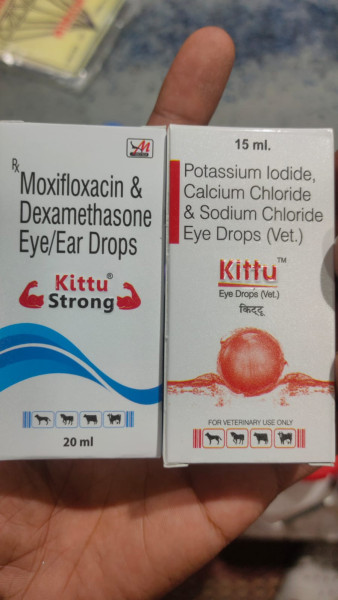 Kittu Strong & Kittu Veterinary Eye Drops Combo – Moxifloxacin, Dexamethasone & Eye Care Drops image 2
