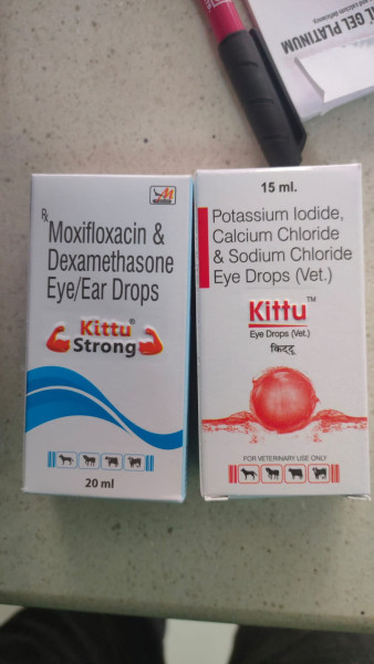 Kittu Strong & Kittu Veterinary Eye Drops Combo – Moxifloxacin, Dexamethasone & Eye Care Drops image 3